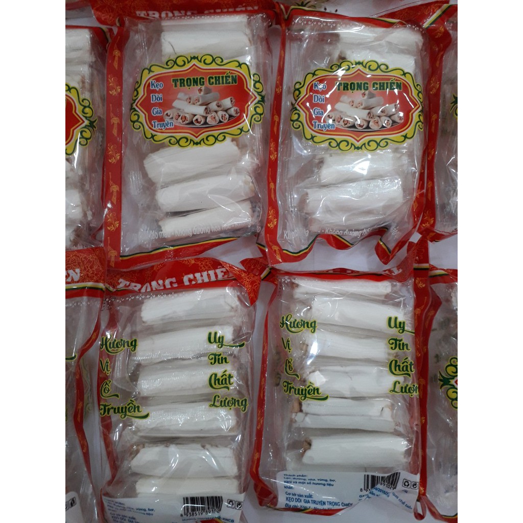 12 thanh - Kẹo Dồi đậu phộng gia truyền Trọng Chiến- ăn là ghiền - ăn vặt tuổi thơ