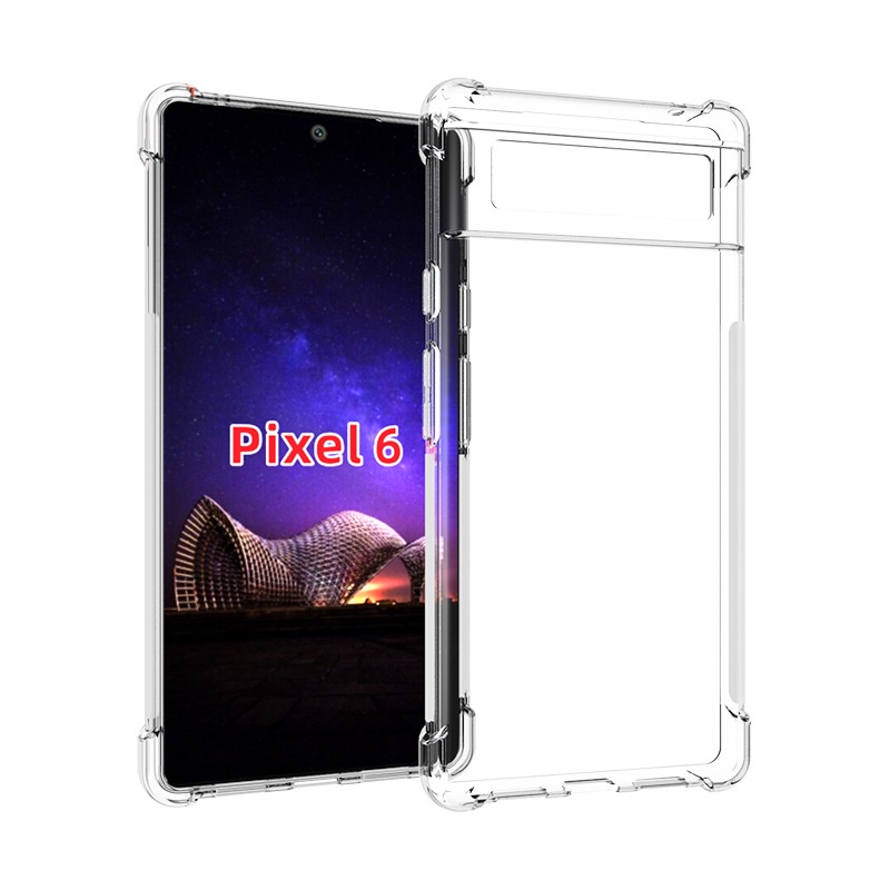 Ốp lưng Pixel 6 dẻo trong suốt lồi 4 góc chống va đập mạnh hạn chế ố vàng
