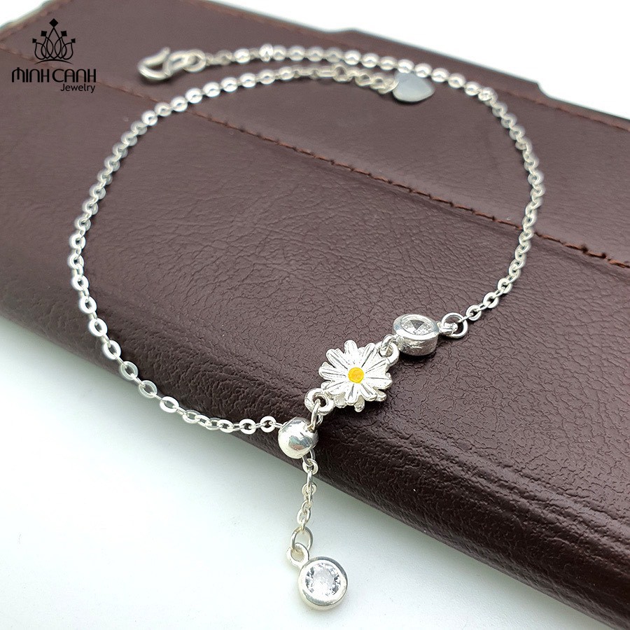 Lắc Chân Hoa Cúc Họa Mi Dạng Rút - Minh Canh Jewelry