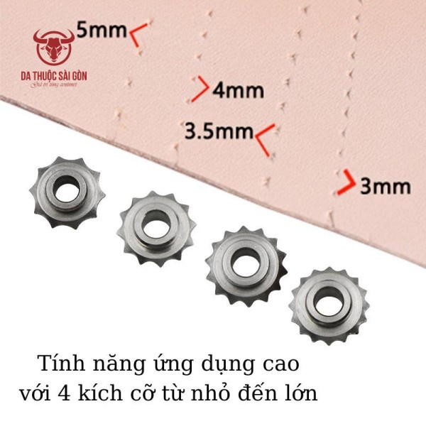 Lăn lấy dấu 4 kích cỡ - Bộ dụng cụ may đồ da - Da Thuộc Sài Gòn