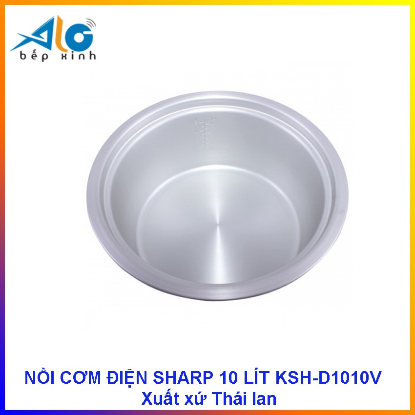 [Mã ELHADEV giảm 4% đơn 300K] Nồi cơm điện Sharp 10 lít KSH-D1010V - nắp rời - Siêu bền - Alo bếp Xinh