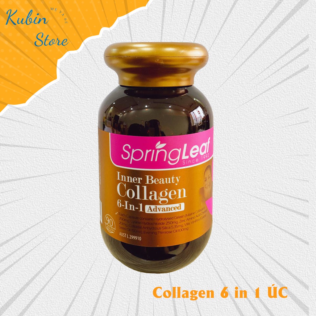 [180 VIÊN] Viên COLLAGEN SPRING LEAF INNER BEAUTY COLLAGEN 6-IN-1, hộp 180 viên - 6in1 hiệu quả căng da