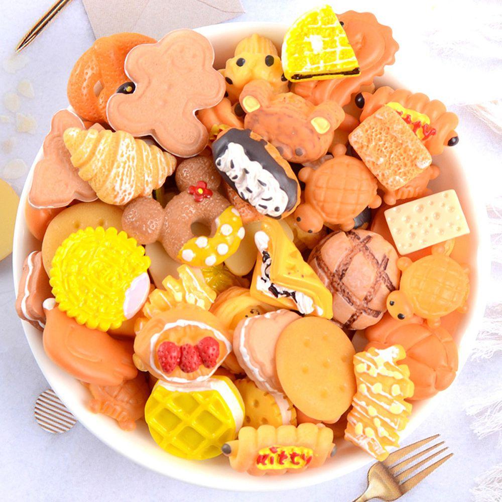 Phụ Kiện Trang Trí Móng Tay / Điện Thoại Hình Bánh Donut 3D DIY