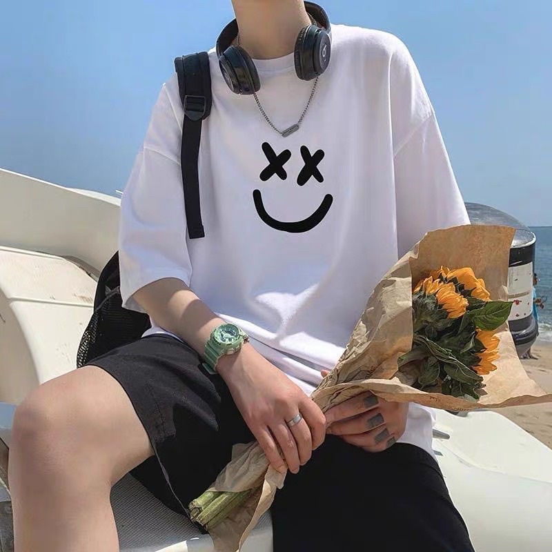 Áo thun tay lỡ from rộng cổ tròn unisex nam nữ