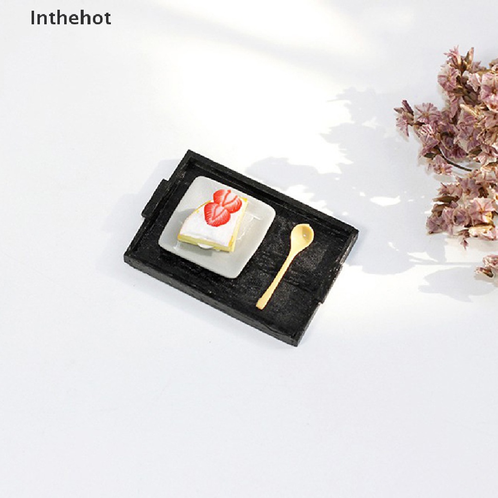 Khay Gỗ mini Kiểu Cổ Điển Trang Trí Nhà Búp Bê Tỉ Lệ 1 / 12