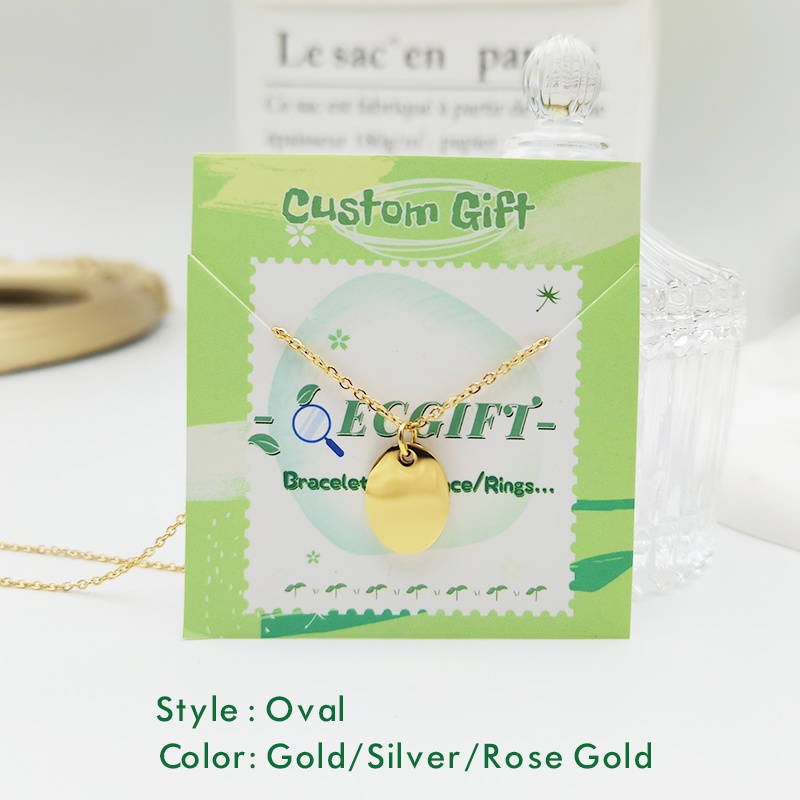 Vòng cổ Bằng Thép Không Gỉ ECGIFT GNE001 Có Thể Tùy Chỉnh