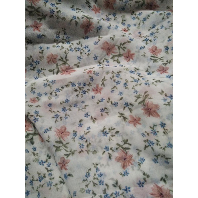 Vải voan hoa may váy áo nữ