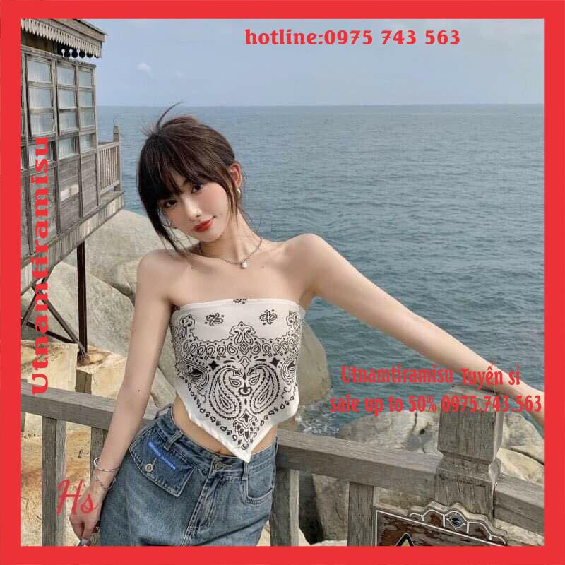 [Sẵn] Áo Yếm thổ cẩm ko dây🌸Banda Quây Ngực Họa Tiết  VINTAGE Hở Lưng Sexy, Cá Tính🌸Freesize <50kg | BigBuy360 - bigbuy360.vn