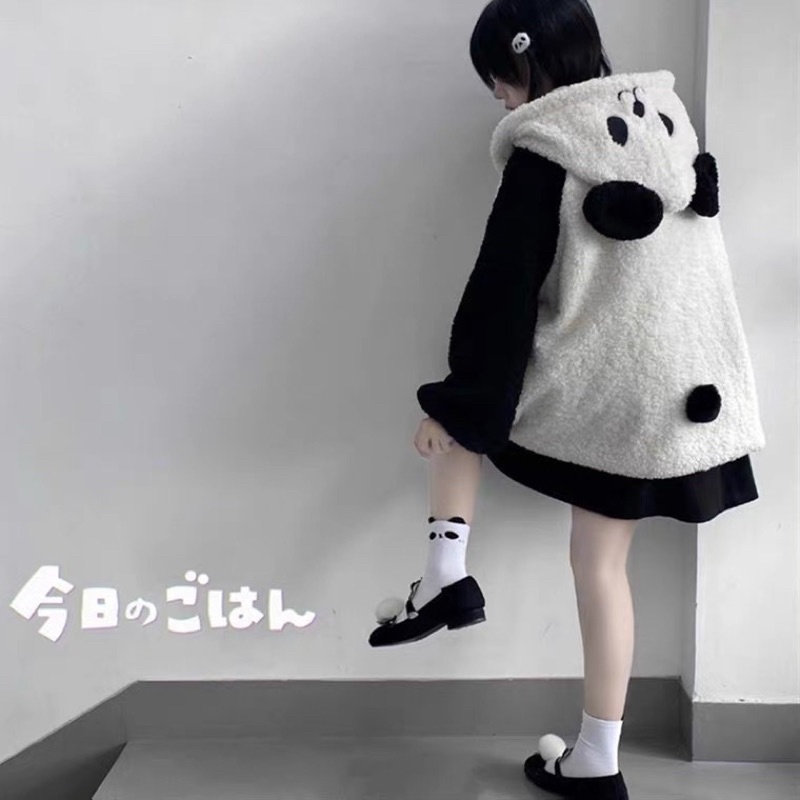Áo khoác Nỉ Bông Gấu Trúc Siêu Cute 2021