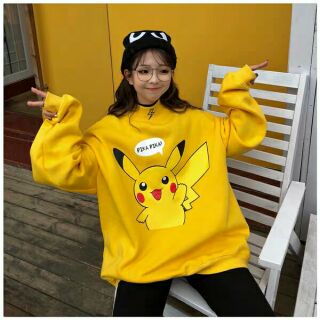 Áo nỉ dày pikachu unisex