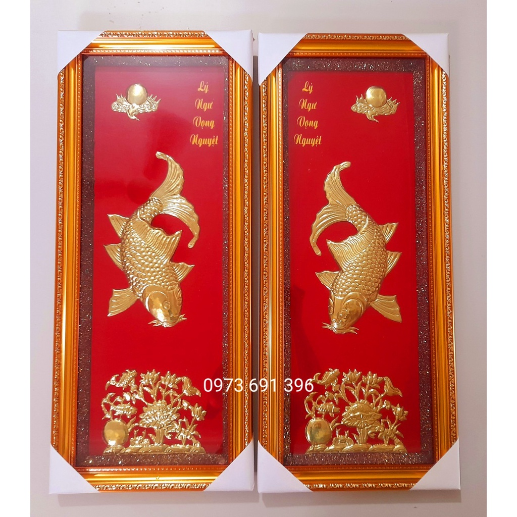 Bộ tranh cá chép bằng Đồng nguyên chất