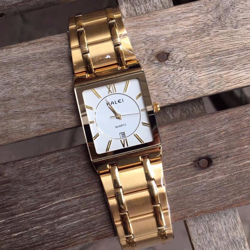 Đồng Hồ Nam HALEI 564M Mặt Chữ Nhật Dây Mạ Vàng | BigBuy360 - bigbuy360.vn