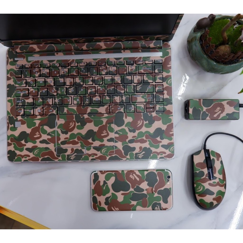 Skin dán Laptop cho Tất cả Dòng máy in theo yêu cầu - Bape camo 2 - RZi021 [Ảnh thực tế ] ( inbox mã máy cho Shop)