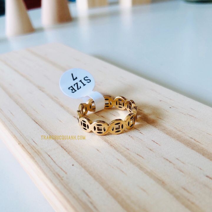 NHẪN TITAN KIM TIỀN XINH ĐẸP