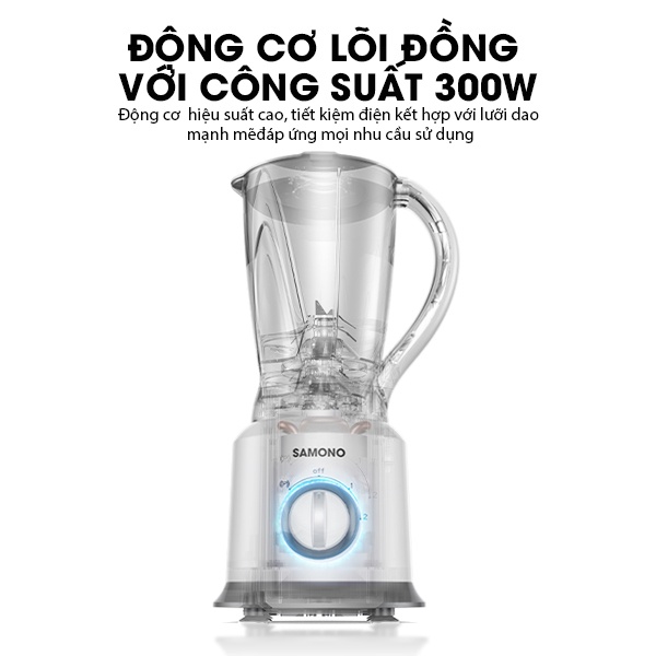 Máy xay sinh tố đa năng SAMONO SW-BB300A 2 cối xay gia vị xay sinh tố - Hàng chính hãng