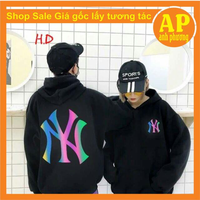Áo hoodie N y phản quang 7 màu Gd unisex