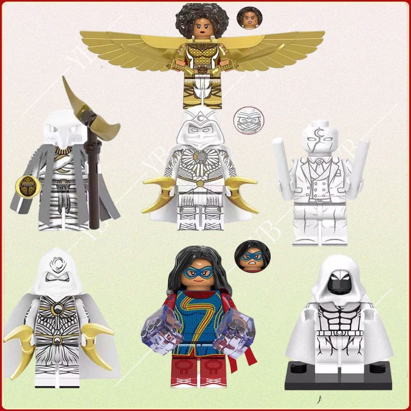 Mô Hình Đồ Chơi Lắp Ráp Nhân Vật Hiệp Sĩ Ánh Trăng Marvel