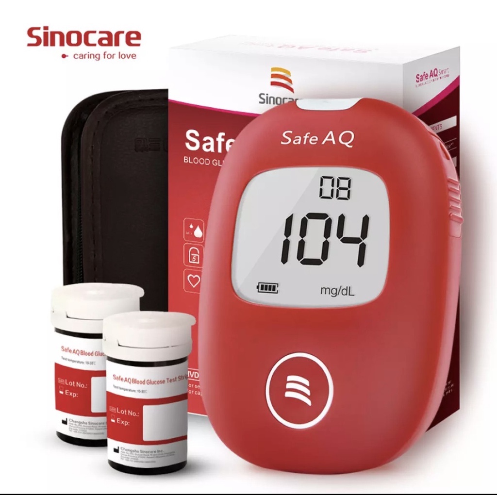 Máy đo đường huyết Sinocare Safe AQ chính hãng ĐỨC kèm que thử TẶNG THÊM kim lấy máu
