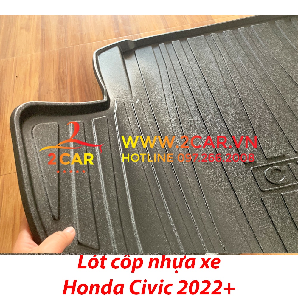 Lót cốp nhựa dẻo xe Honda Civic 2022 2023 cao cấp- Hàng dày dặn