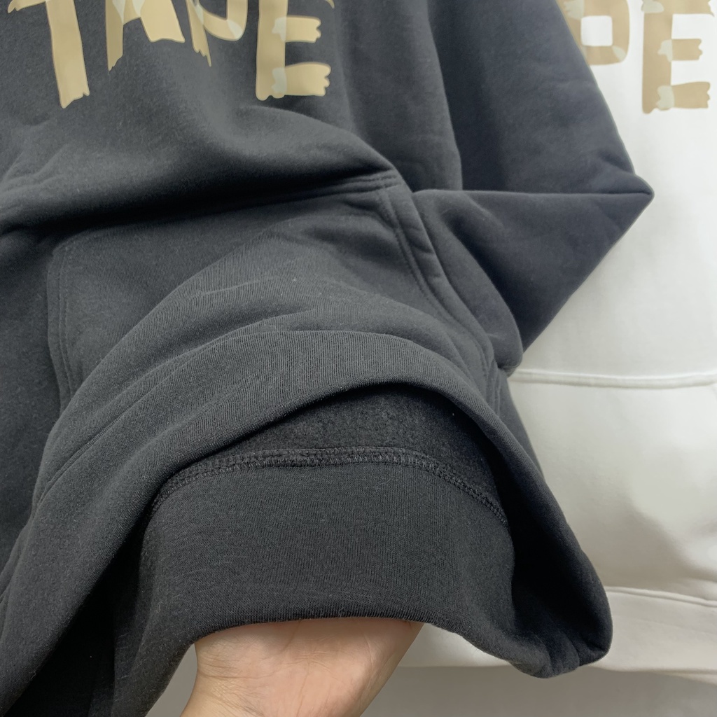 Áo Hoodie Oversize Form rộn HY KOREA, Áo nỉ chui đầu Unisex Tape DC290