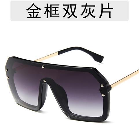 [Trang Sức Đẹp Mắt] Kính Râm Gọng Vuông Chữ F Mặt Tròn To Độc Đáo Thời Trang Châu Âu