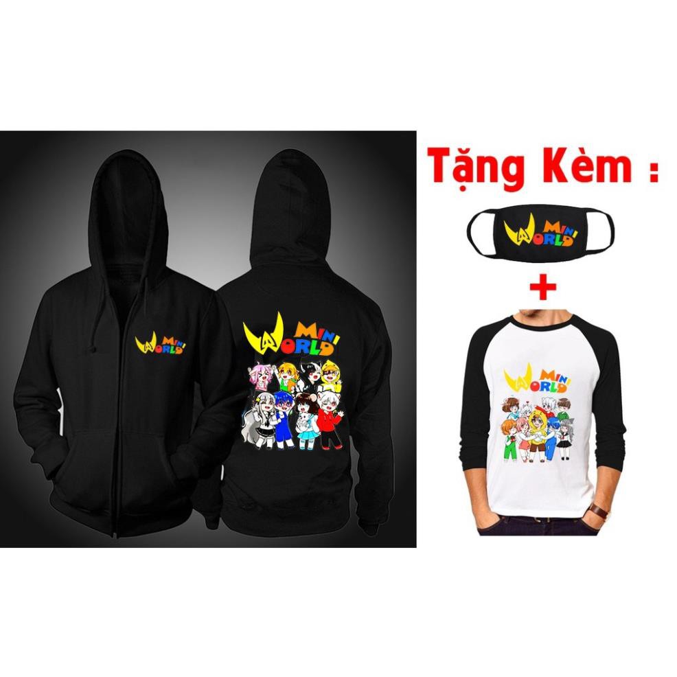 🔥HOT🔥 áo khoác Mini World - Hero Team đẹp tặng kèm áo thun + bịt mặt Mini World