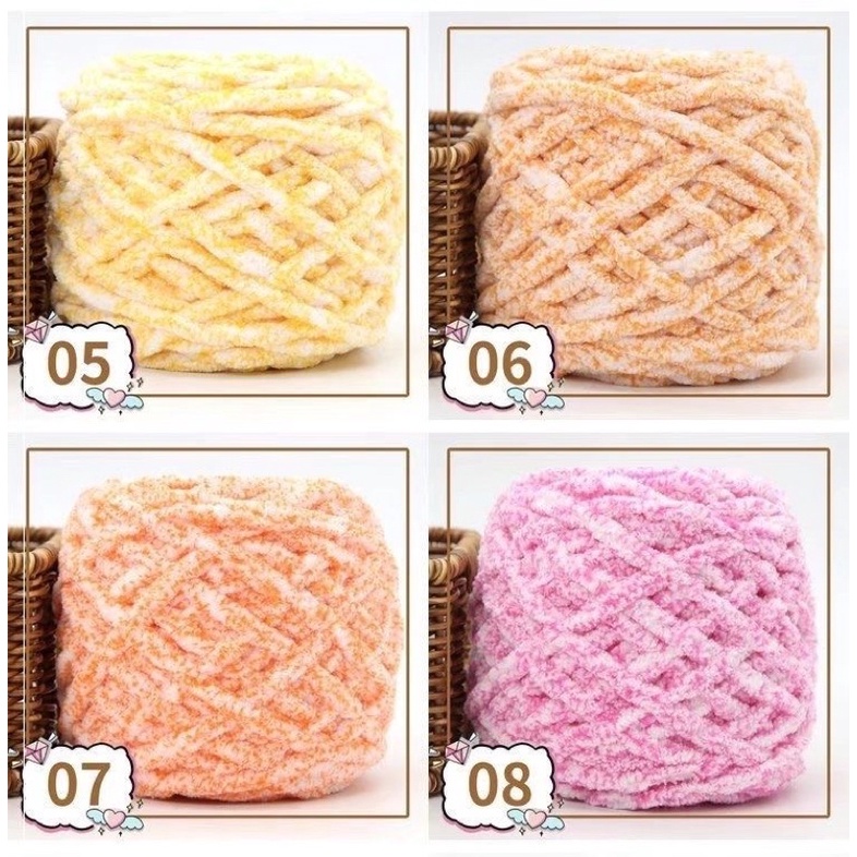 Len Nhung đũa màu chấm phẩy (cuộn 90gr)