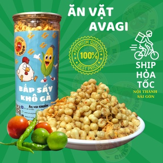 Bắp sấy giòn gà khô lá chanh 320g đồ ăn vặt AVAGI