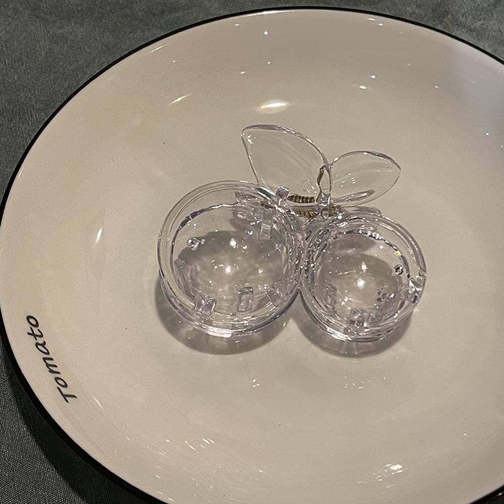 IVORY Kẹp Tóc Màu Đen / Cà Phê / Trắng Hình Quả Cherry Thanh Lịch Dành Cho Nữ