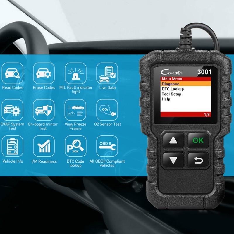 Chất lượng cao Khởi chạy CR3001 OBD2 Máy quét chẩn đoán ô tô ô tô Công cụ ô tô Xóa / Đặt lại Mã lỗi Đầu đọc chẩn đoán mã lỗi