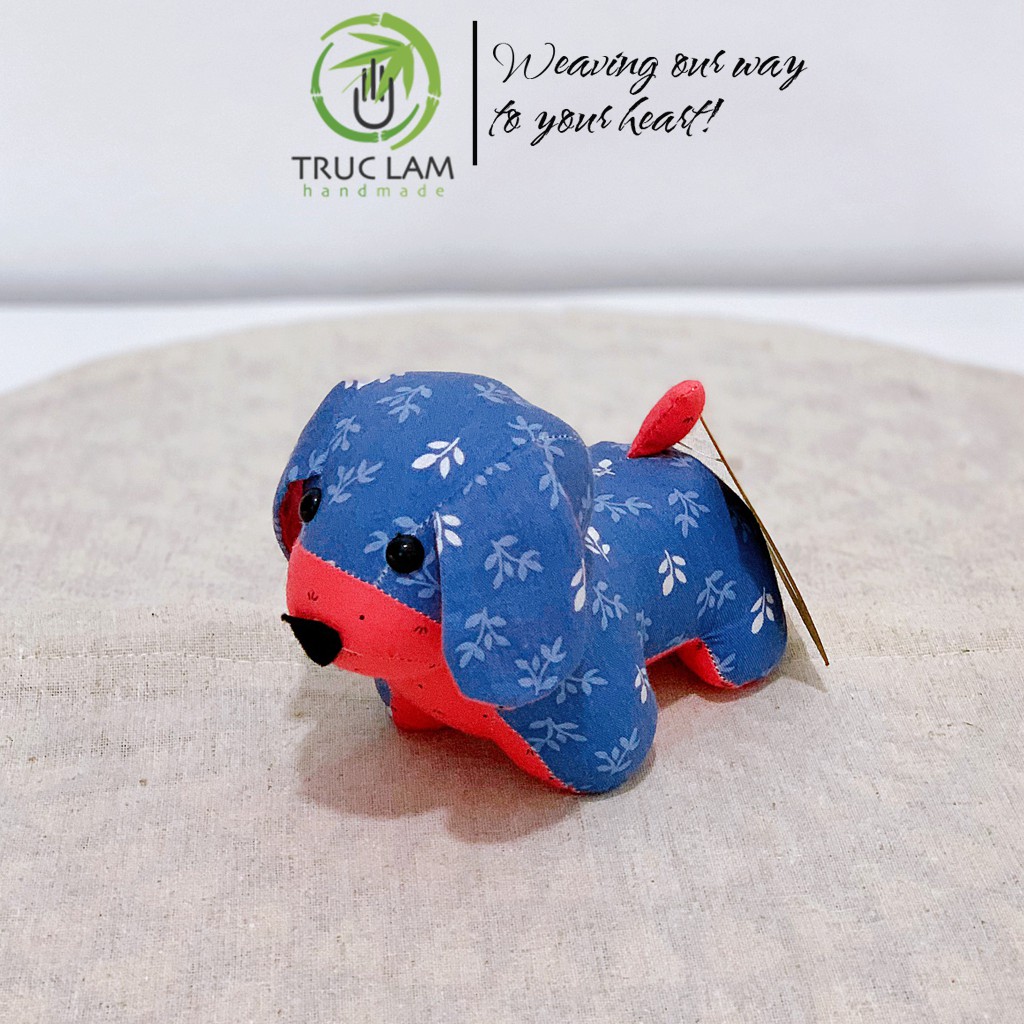 Đồ Chơi Cho Bé Thú Nhồi Bông Mini Hình Con Chó Lùn Bông Gòn Cao Cấp Trúc Lâm Handmade