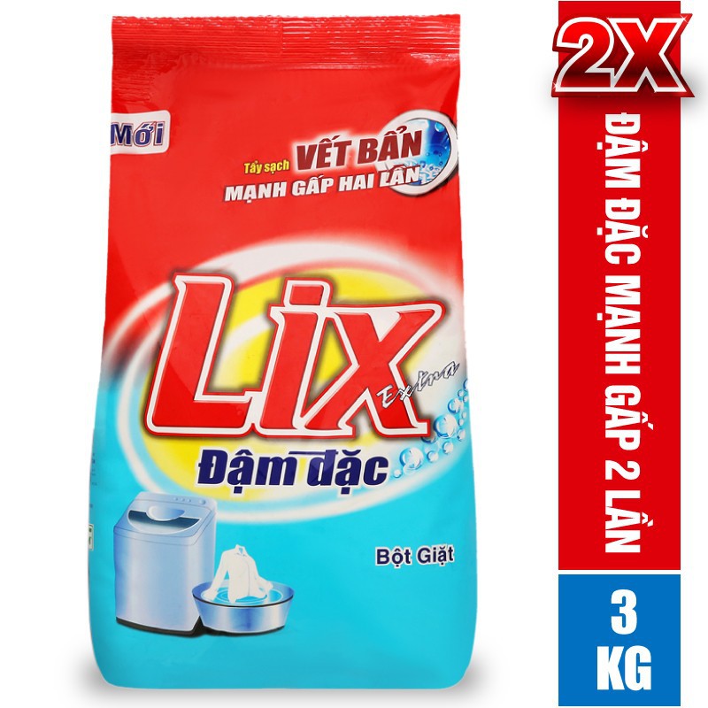 Bột Giặt LIX Extra Đậm Đặc 4.5Kg ED016 - Tẩy Sạch Vết Bẩn Mạnh Gấp 2 Lần