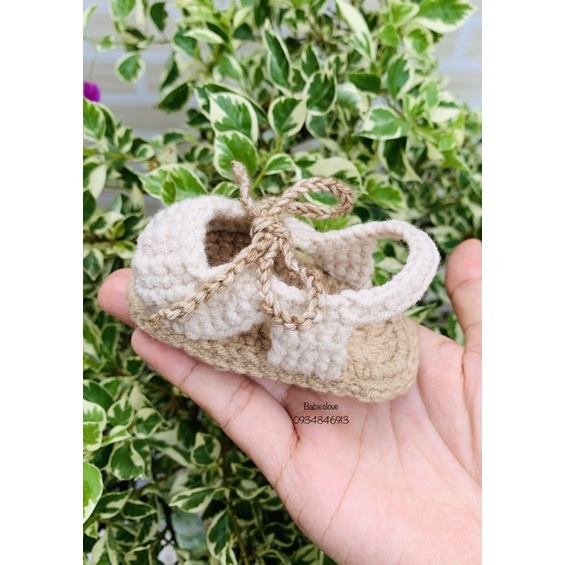 Giày sandal len thắt dây bé trai bé gái
