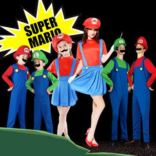 Trang phục Halloween trình diễn cosplay show trang phục hoạt hình lễ hội hóa trang Mario Lễ hội quần áo Super Mario