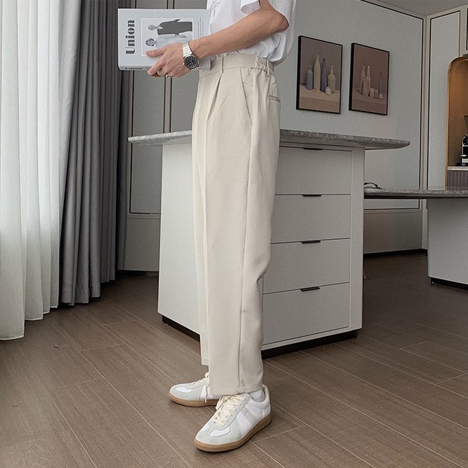Quần dài ống suông rộng thời trang thanh lịch dành cho nam