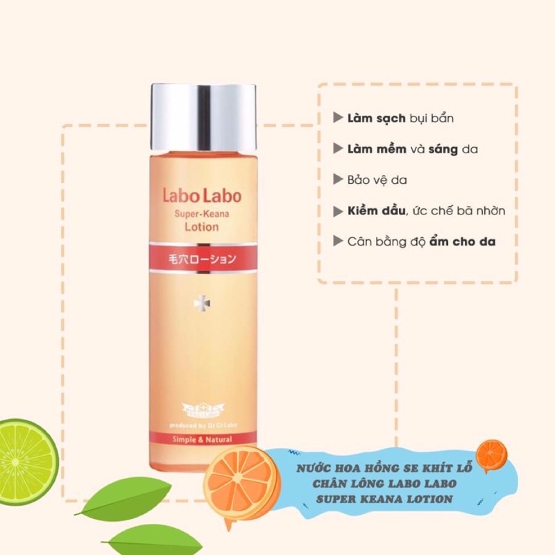 LOTION NƯỚC HOA HỒNG LABOLABO SE KHÍT LỖ CHÂN LÔNG