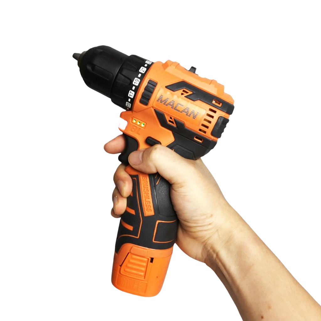 Máy Khoan Pin MACAN 18V không Chổi Than Pin 4 Cell