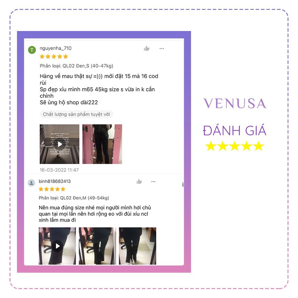 Quần ống loe xẻ tà tôn dáng công sở, quần tây nữ cạp cao không nhăn VENUSA Q003