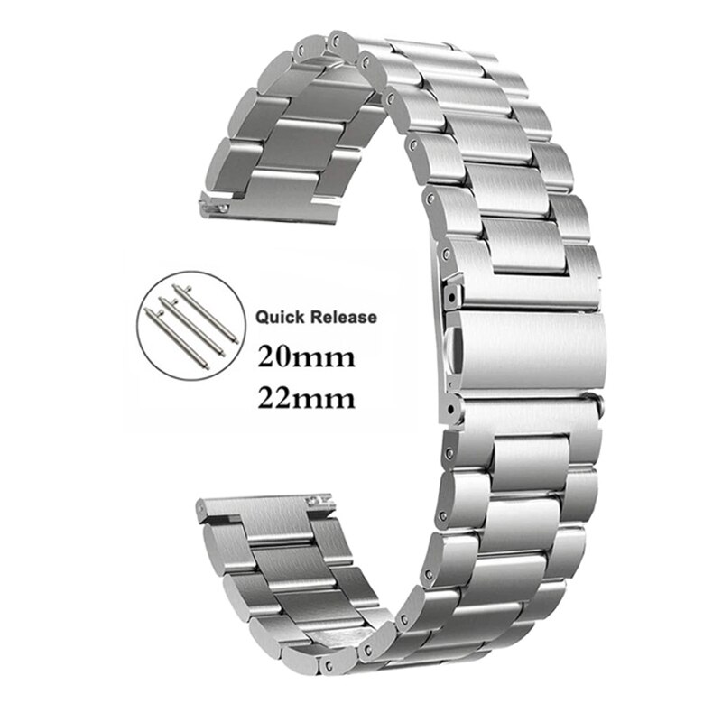 Dây Đeo Inox 20 22mm Cho Đồng Hồ Samsung Galaxy Watch 46 42mm Samsung Active 2 40 44mm Galaxy Watch 3 41 45mm