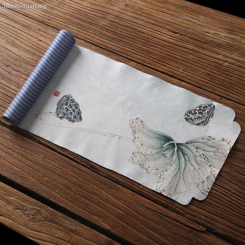 Khăn Trải Bàn Vải Nhung Cotton Lanh Chống Thấm Nước In Họa Tiết Vẽ Tay Phong Cách Trung Hoa