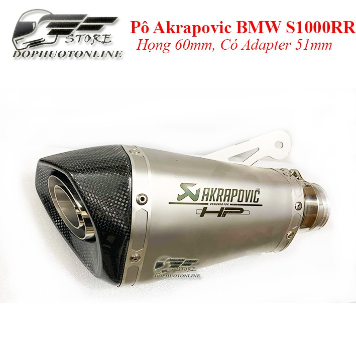 Pô Akrapovic Đùi Gà Lớn Họng 60mm - 51mm