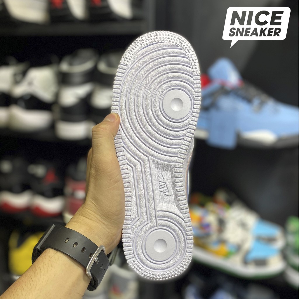 [ Nice Sneaker ] Giày sneaker cổ thấp Af1 : Air Force 1 low double swoosh White / Blue | Bản High Quality .