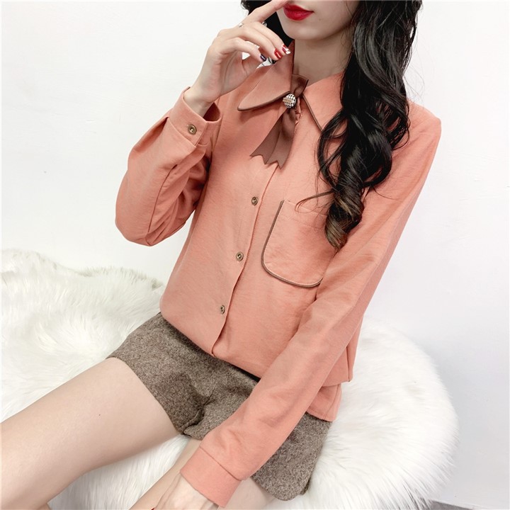 Áo Sơ Mi Nữ Đính Nơ