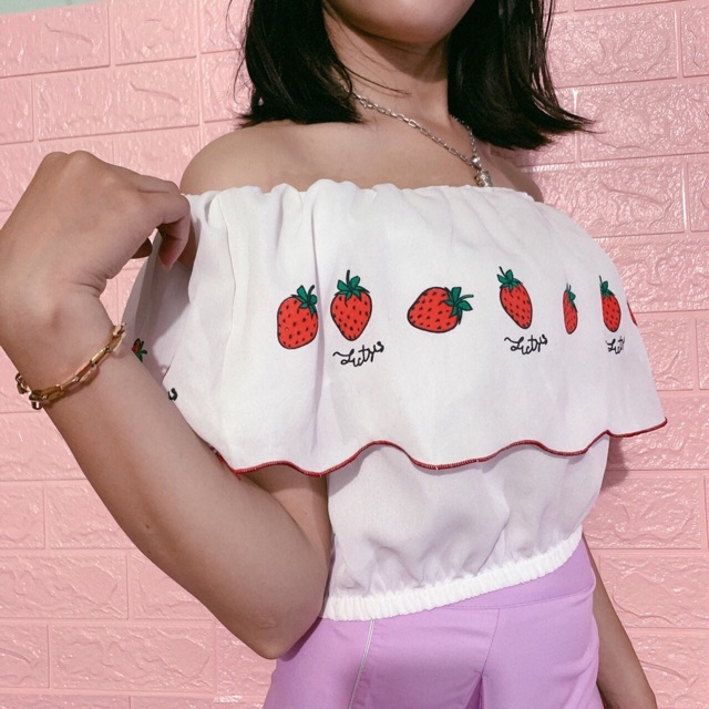 Áo bệt vai dâu tây 🍓🍓🍓 | BigBuy360 - bigbuy360.vn