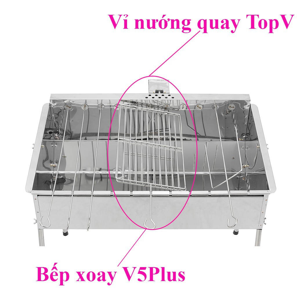 [Hàng cao cấp] Vỉ nướng quay VX5+ inox, phù hợp bếp nướng, vỉ nướng thịt cao cấp không gỉ, an toàn sức khỏe