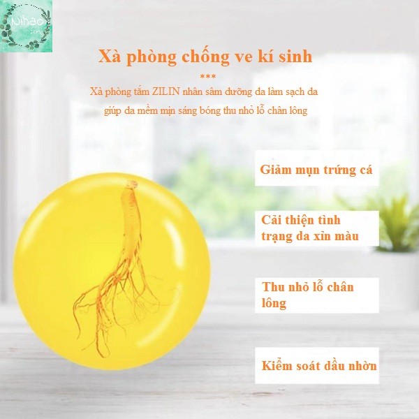 [Hàng mới về] Xà phòng tắm ZILIN nhân sâm dưỡng ẩm mềm mịn sạch da thu nhỏ lỗ chân lông làm sáng da | BigBuy360 - bigbuy360.vn