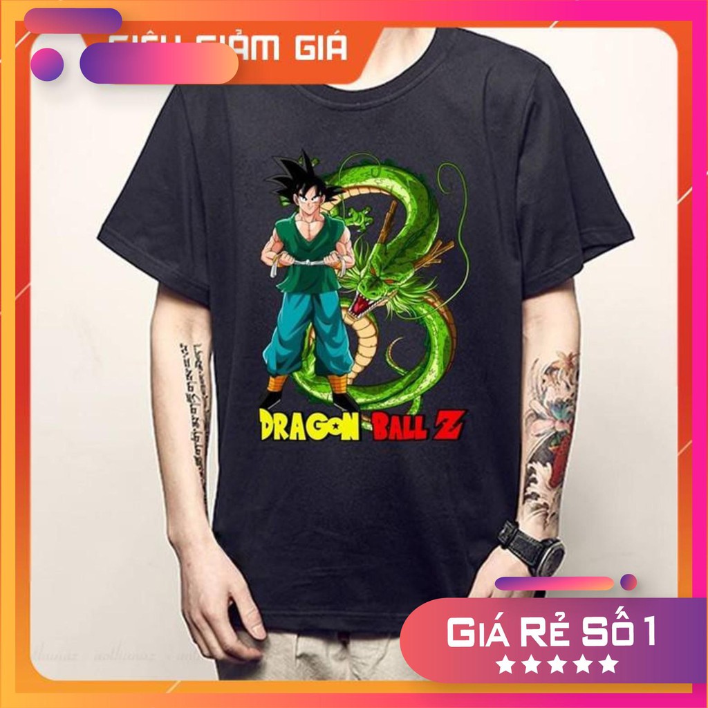 [GIẢM GIÁ] Áo thun in hình Dragon Ball Songoku màu đen và trắng - Áo Anime đẹp