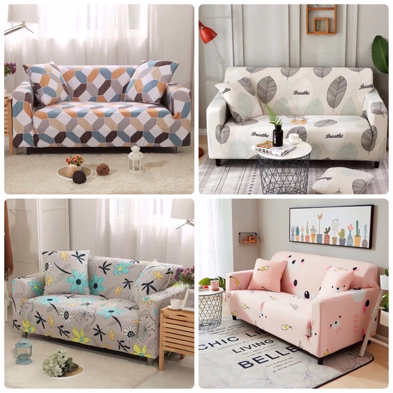 Tấm bọc sofa tại nhà họa tiết cute cho ghế 1,2,3,4 chỗ