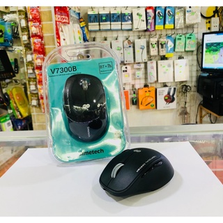 Chuột bluetooth 5.0/3.0 simetech v7300b kiêm wireless pin sạc hàng chính hãng