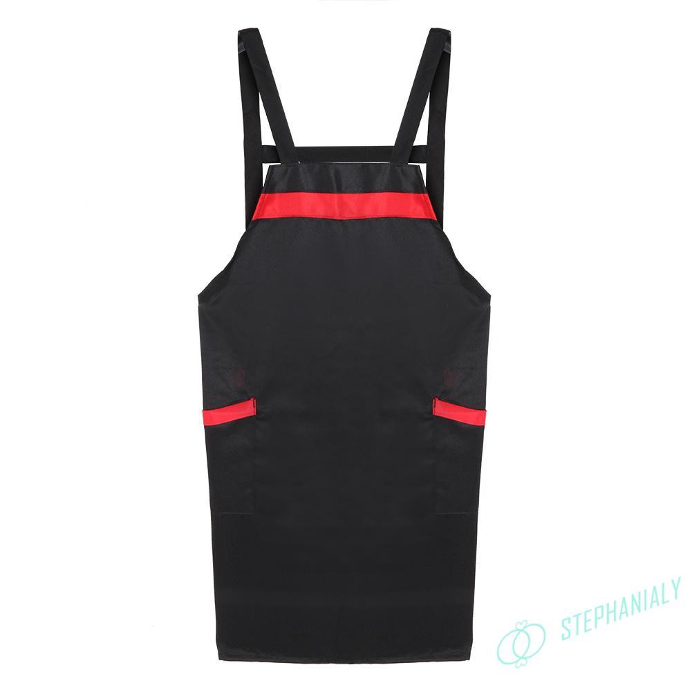 St Women Men Kitchen Cooking Apron with Pockets Chef Waiter Home Baking Dress